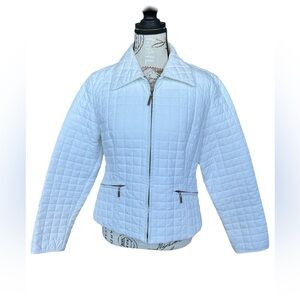 Platinum Petite Women’s White Quilted Jacket size Small/Petite